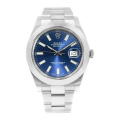 Rolex Datejust II 116300 Blue Stick Dial Steel Automatic Men’s Watch