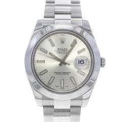 Rolex Datejust II 116300 Silver Index Dial Steel Automatic Men's Watch