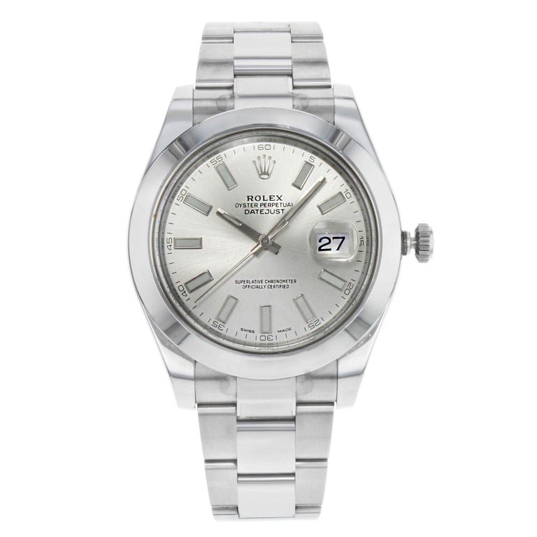 Rolex Datejust II 116300 Silver Stick Dial Stainless Steel Automatic ...