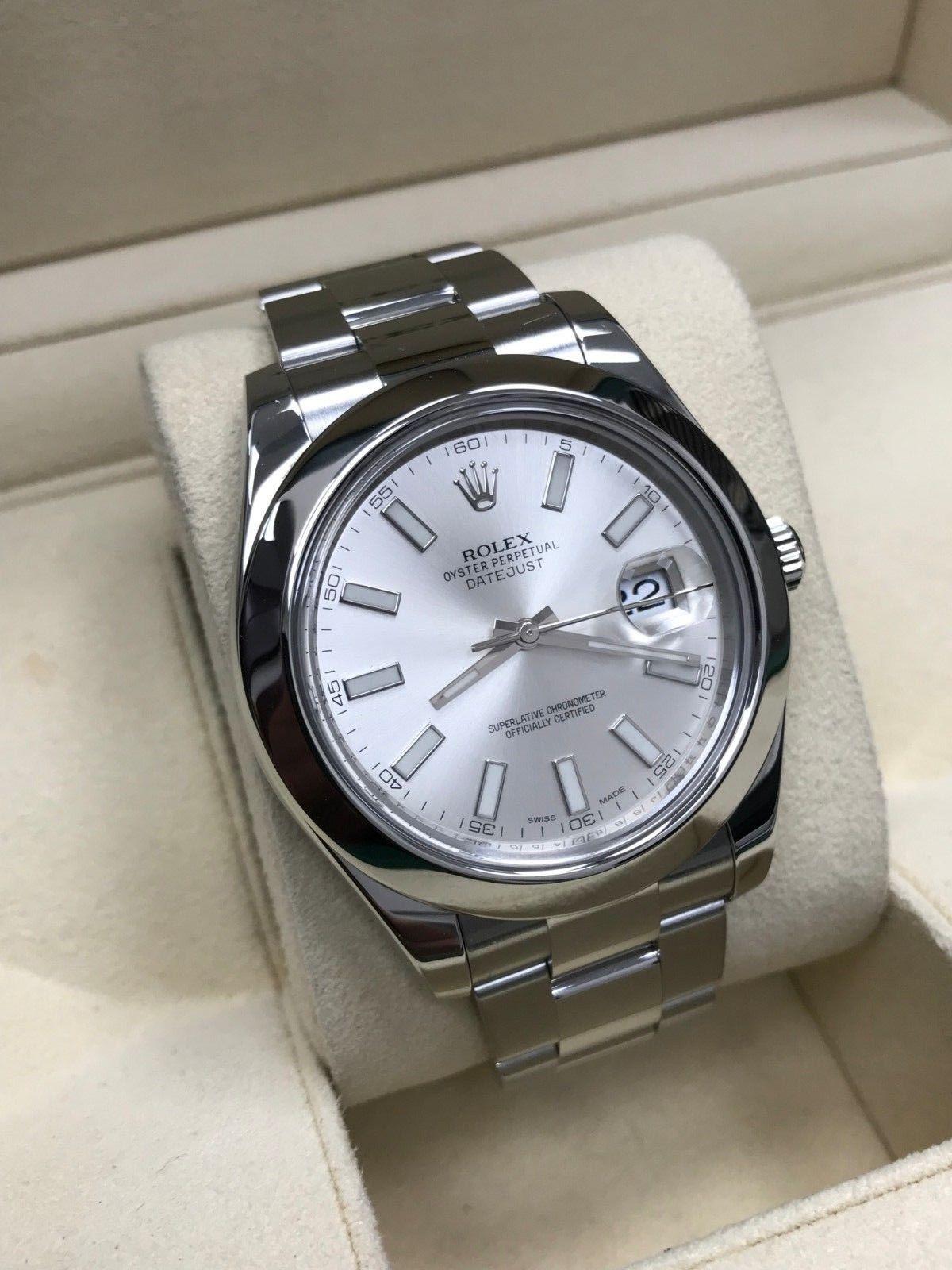 Rolex Datejust II 116300 Stainless Steel Silver Dial Box and Papers, 2017 In Excellent Condition In San Diego, CA
