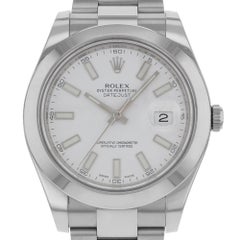 Rolex Datejust II 116300 Wio White Index Dial Steel Automatic Men's Watch