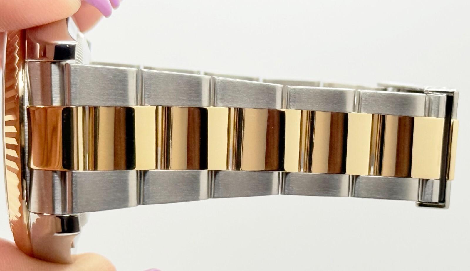Taille baguette Rolex Datejust II 116333 41mm Cadran Diamant Or Jaune 18K Acier Boîte Livret en vente
