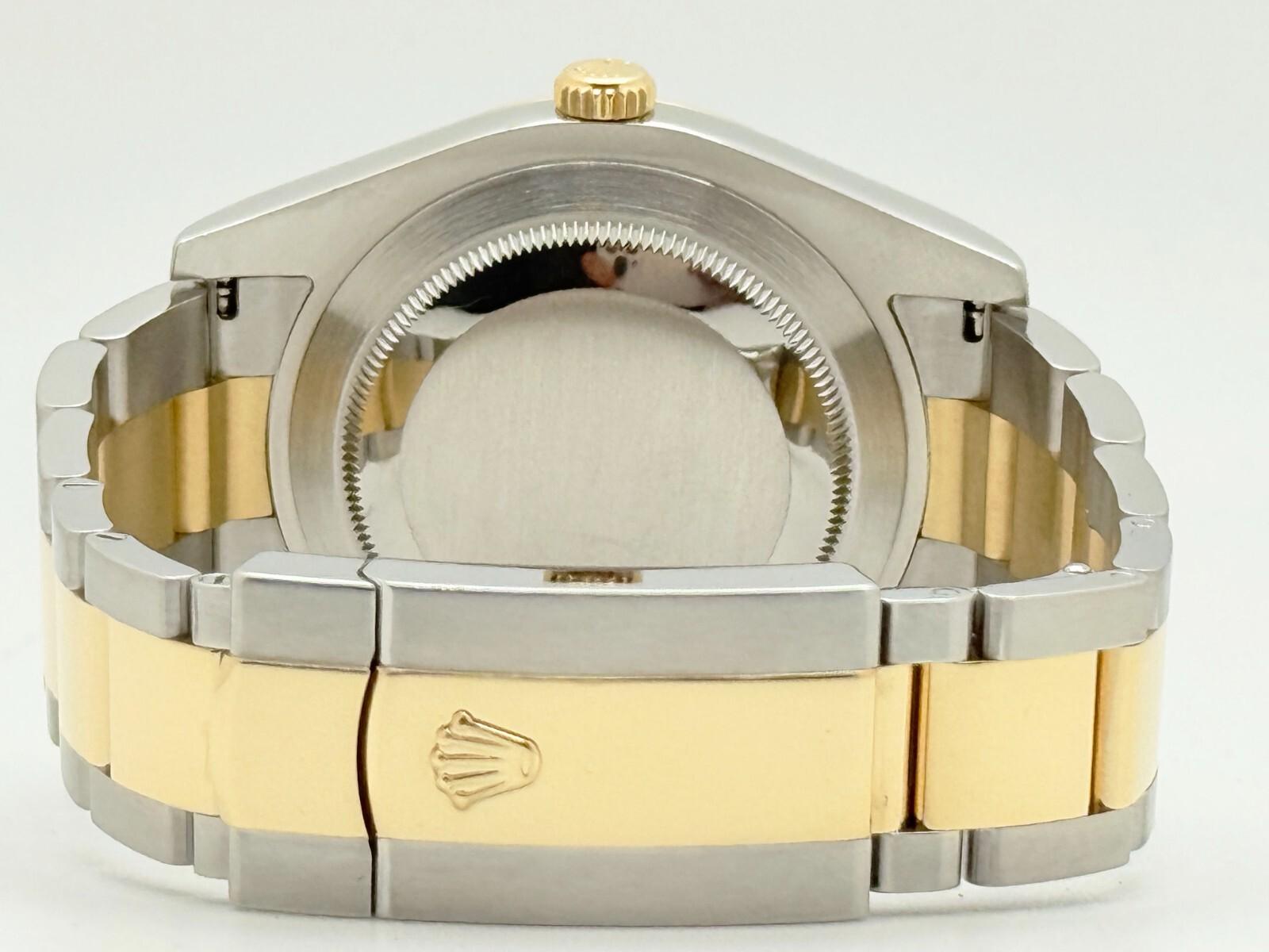 Rolex Datejust II 116333 41mm Cadran Diamant Or Jaune 18K Acier Boîte Livret en vente 2