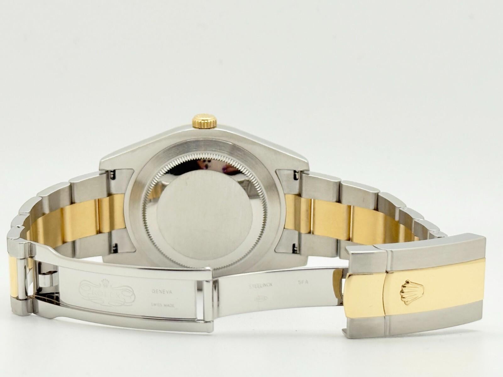 Rolex Datejust II 116333 41mm Cadran Diamant Or Jaune 18K Acier Boîte Livret en vente 3