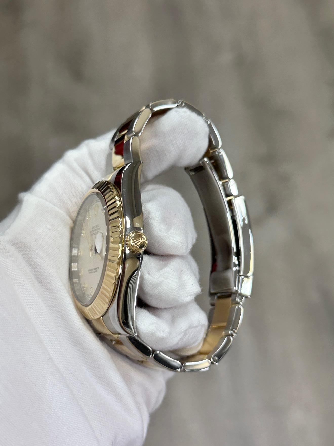 Rolex Datejust II 116333 41mm Esfera Diamante Marfil Oro Amarillo 18K Acero Inoxidable en venta 2