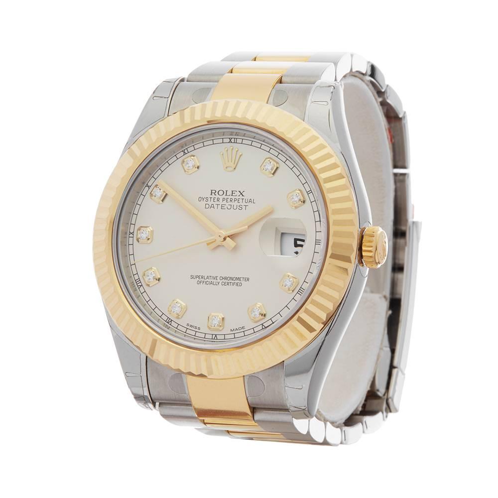 Ref: COM1372
Manufacturer: Rolex
Model: Datejust
Model Ref: 116333
Age: 30th August 2016
Gender: Mens
Complete With: Box & Guarantee
Dial: Silver & Diamond Markers
Glass: Sapphire Crystal
Movement: Automatic
Water Resistance: To Manufacturers