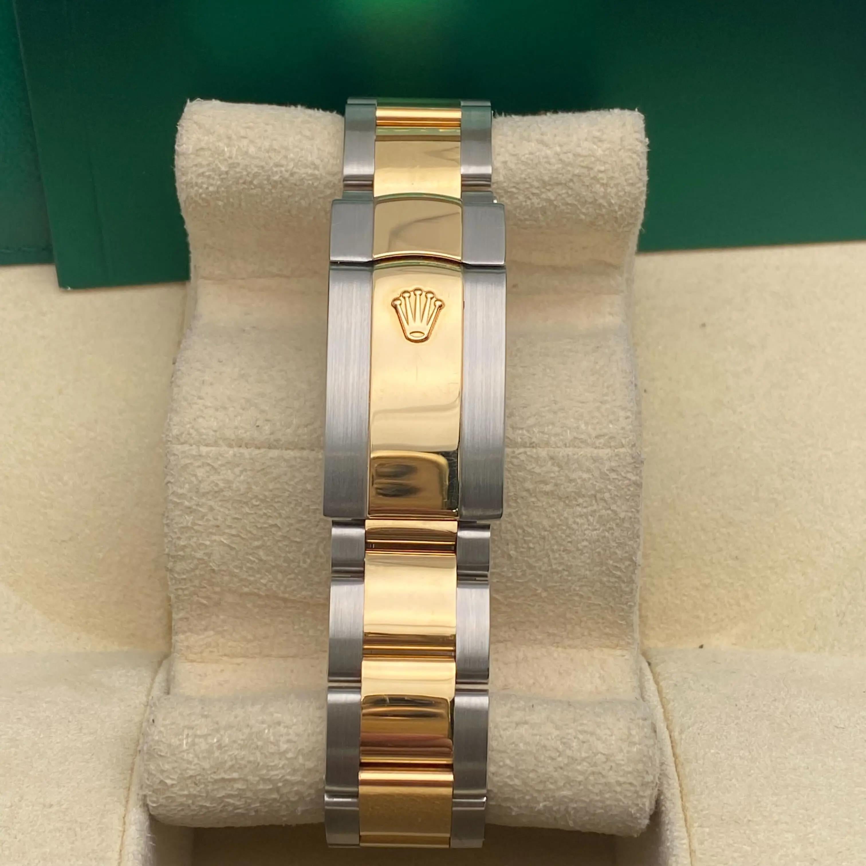 Rolex Datejust II 116333 Steel 18K Yellow Gold Diamond Champagne Dial Watch en venta 3