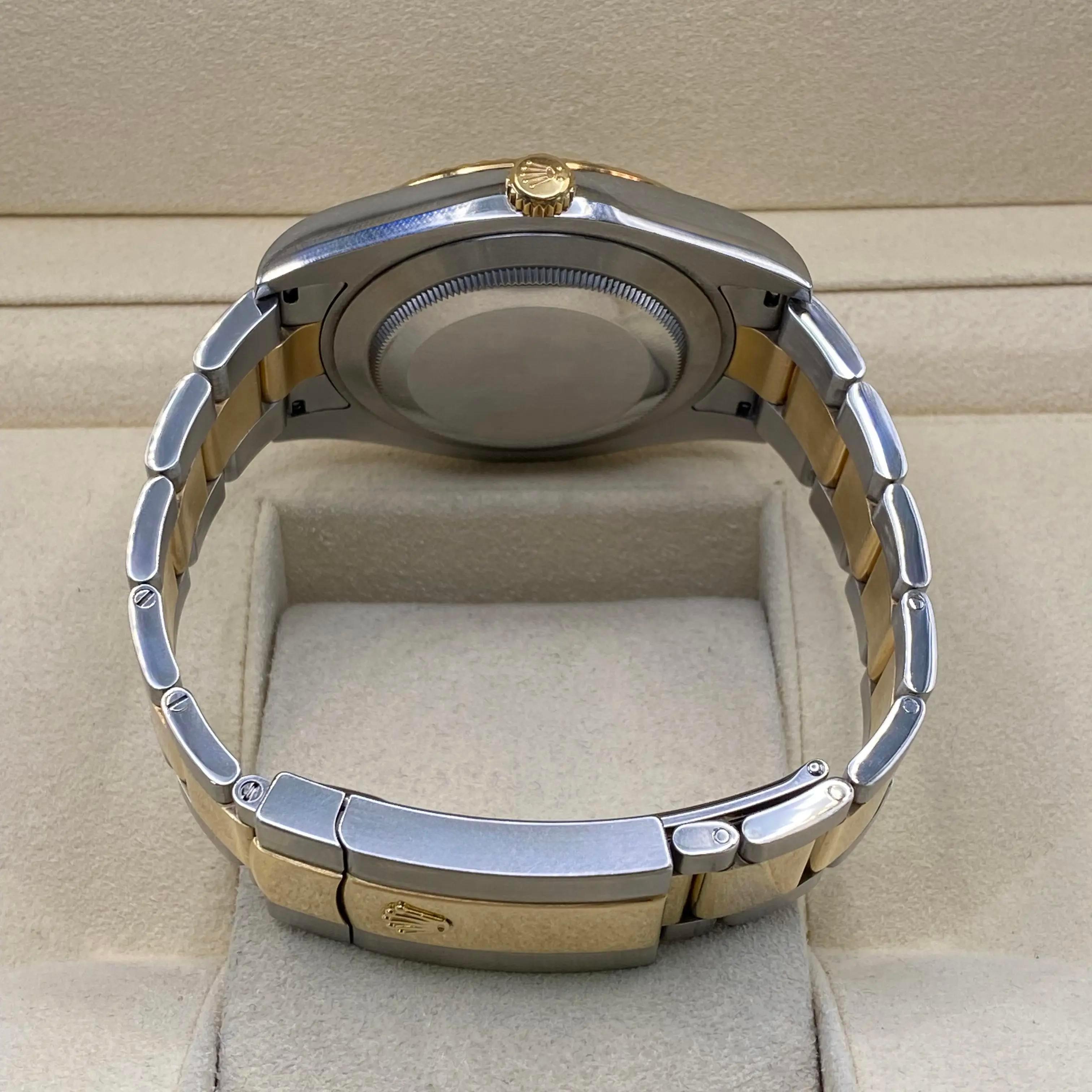 Rolex Datejust II 116333 Steel 18K Yellow Gold Diamond Champagne Dial Watch en venta 4