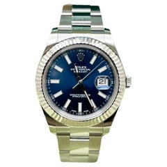Rolex Datejust II 116334 41mm Esfera Azul Acero Bisel Oro 18K Caja Papel 2014