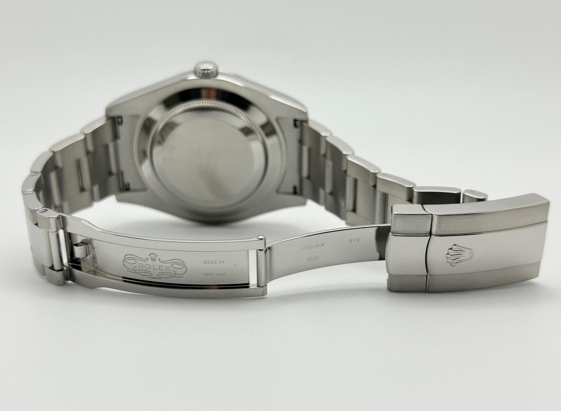 Rolex Datejust II 116334 41mm Silver Arabic Dial Steel 18K White Gold Bezel For Sale 2
