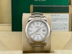 Rolex Datejust II 116334 41mm White Dial Stainless Steel Box Paper