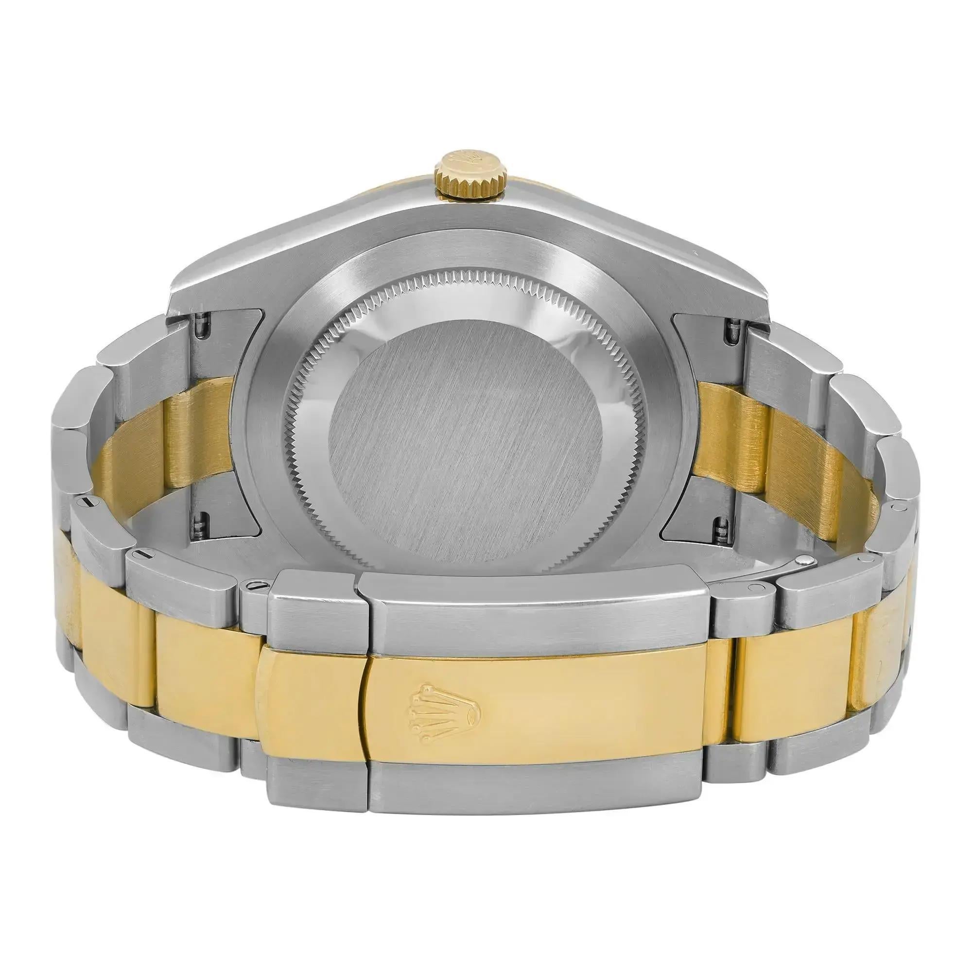 Rolex Datejust II 18K Yellow Steel Steel Diamond Champagne Dial Men Watch 116333 For Sale 1