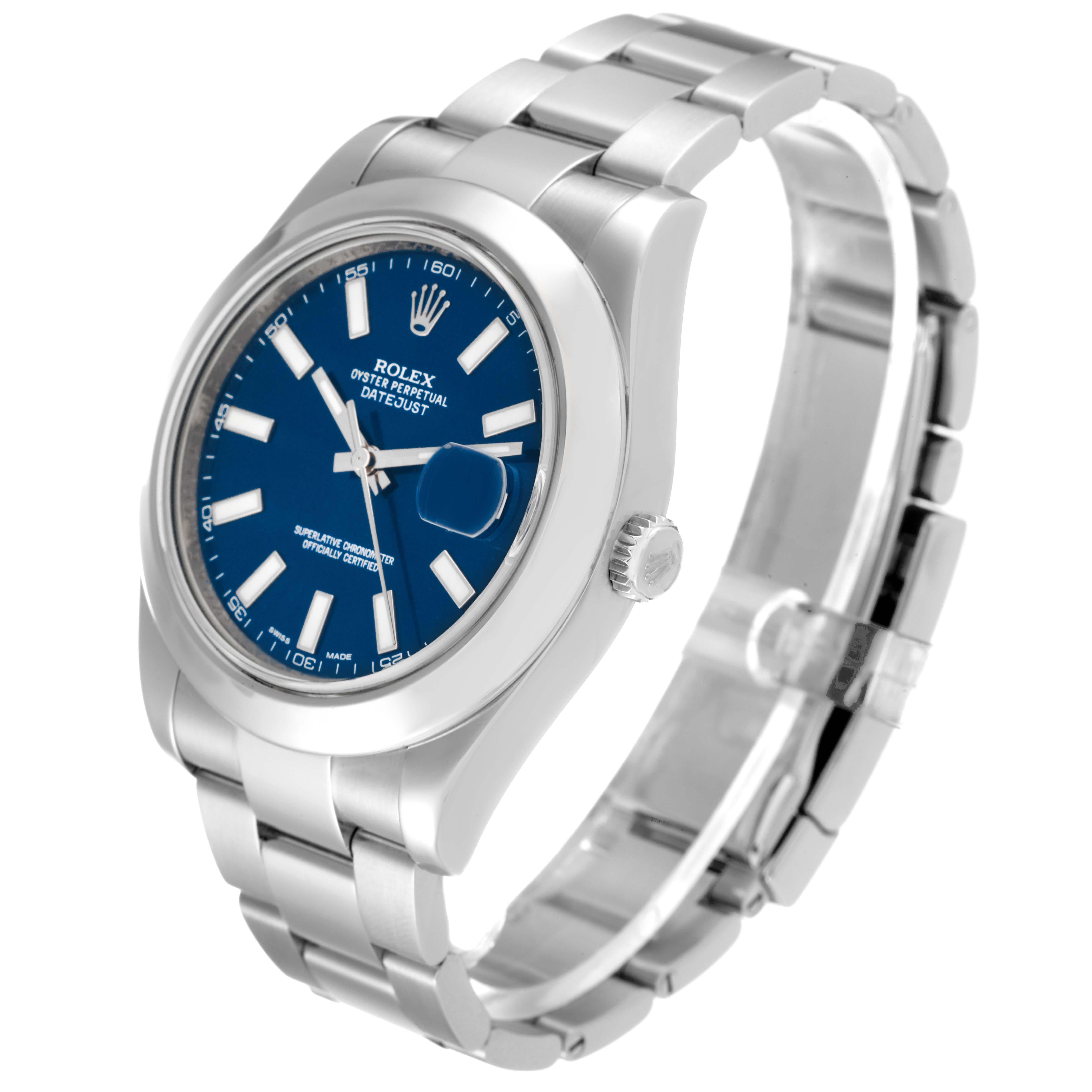 Men's Rolex Datejust II 41 Blue Dial Oyster Bracelet Steel Mens Watch 116300