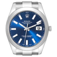 Rolex Datejust II 41 Blue Dial Oyster Bracelet Steel Mens Watch 116300