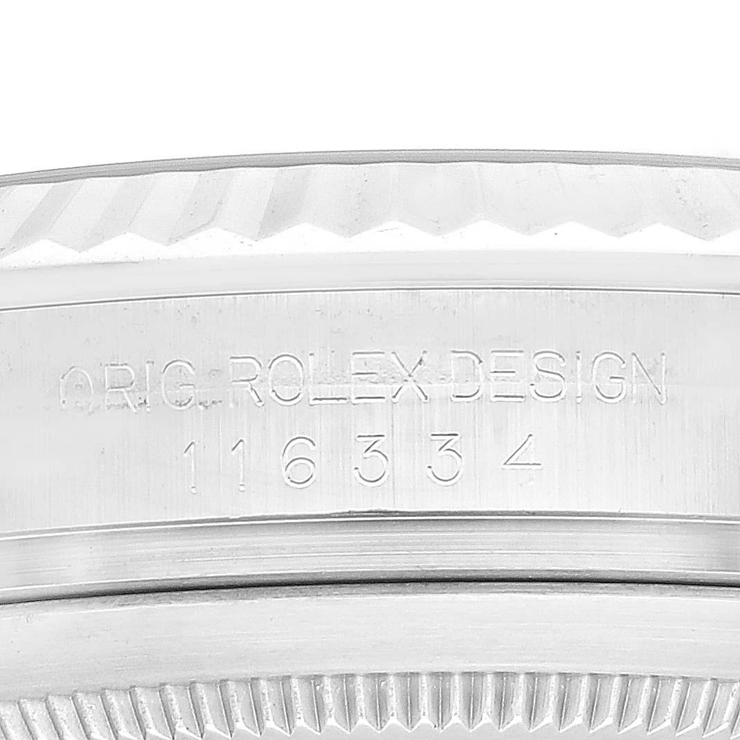 Rolex Datejust II 41 Blaues Zifferblatt Stahl-Weißgold-Herrenuhr 116334 4