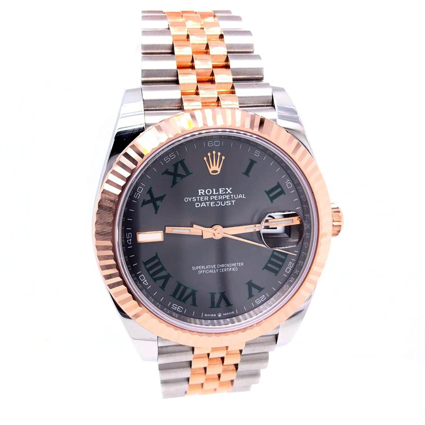 rolex datejust 41 wimbledon rose gold jubilee