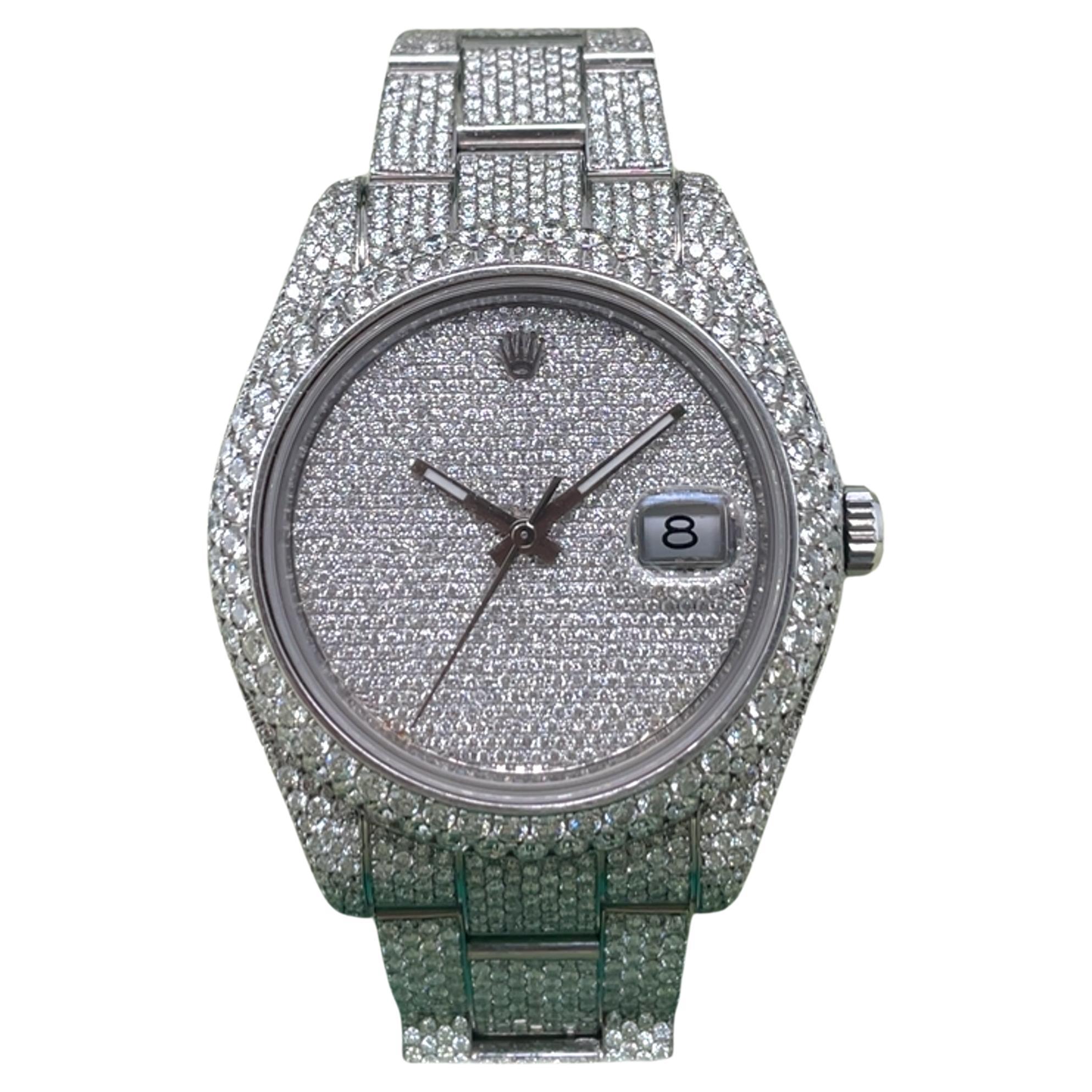 Rolex, Datejust II 41 mm Diamond Iced Out Watch For Sale