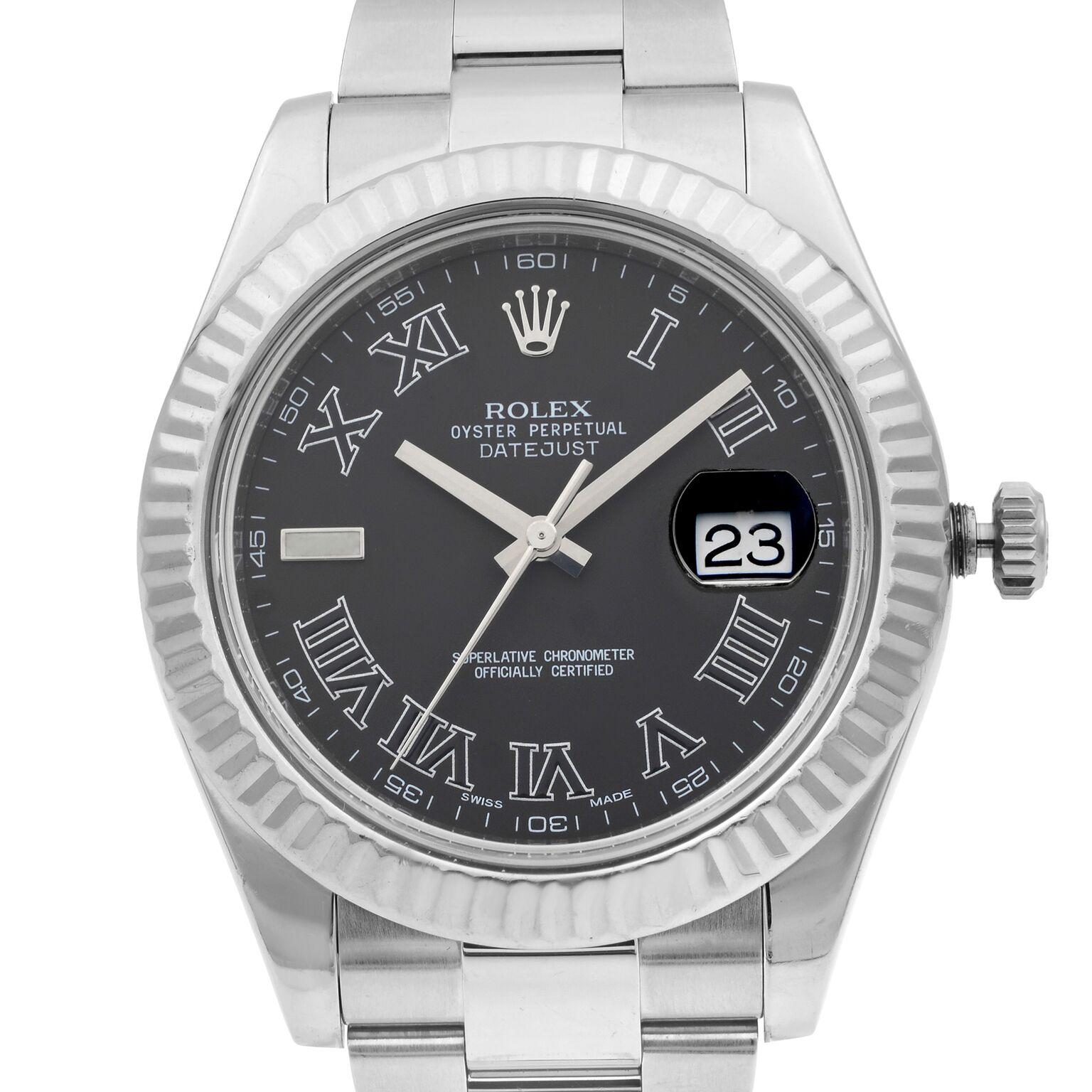 rolex with grey face