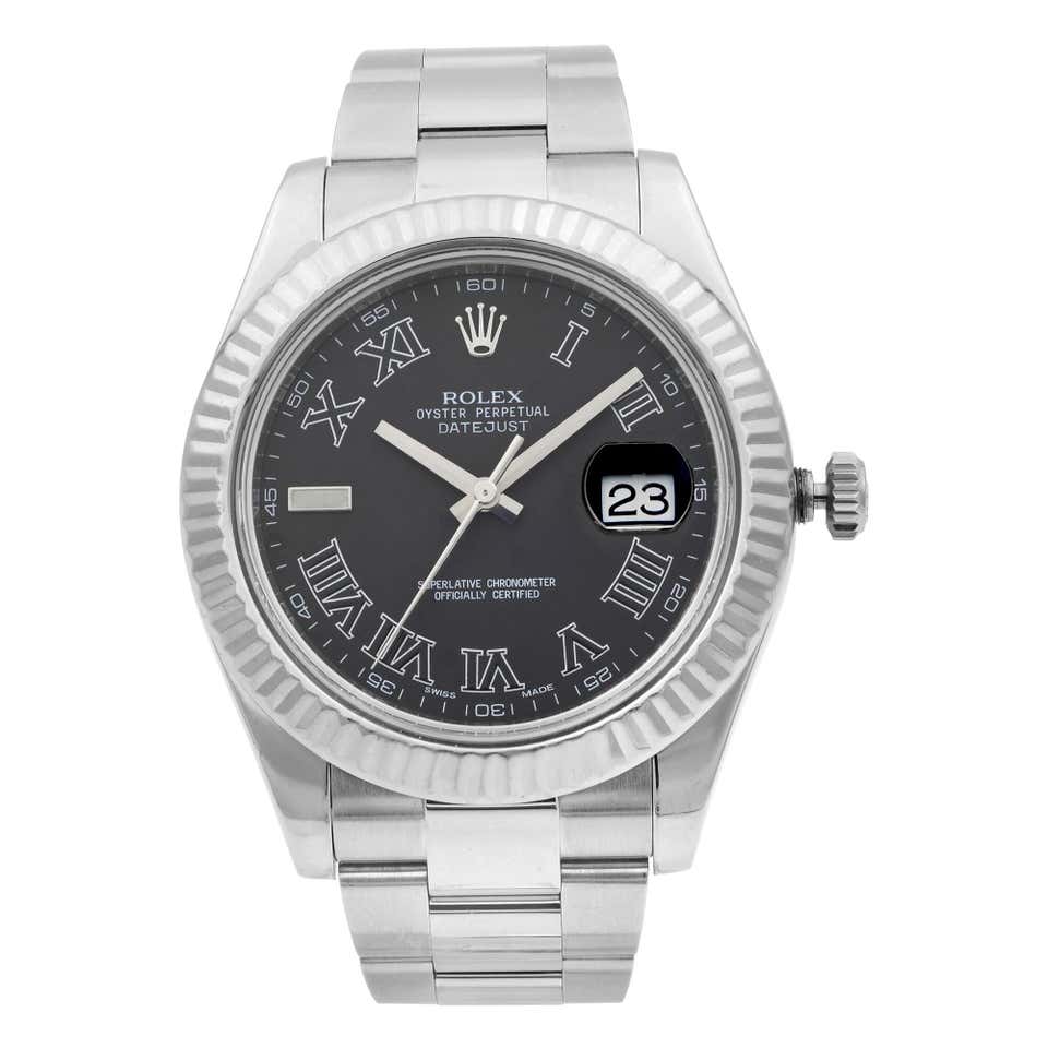 Rolex Grey Rolex Datejust 41 Grey Face - For Sale on 1stDibs