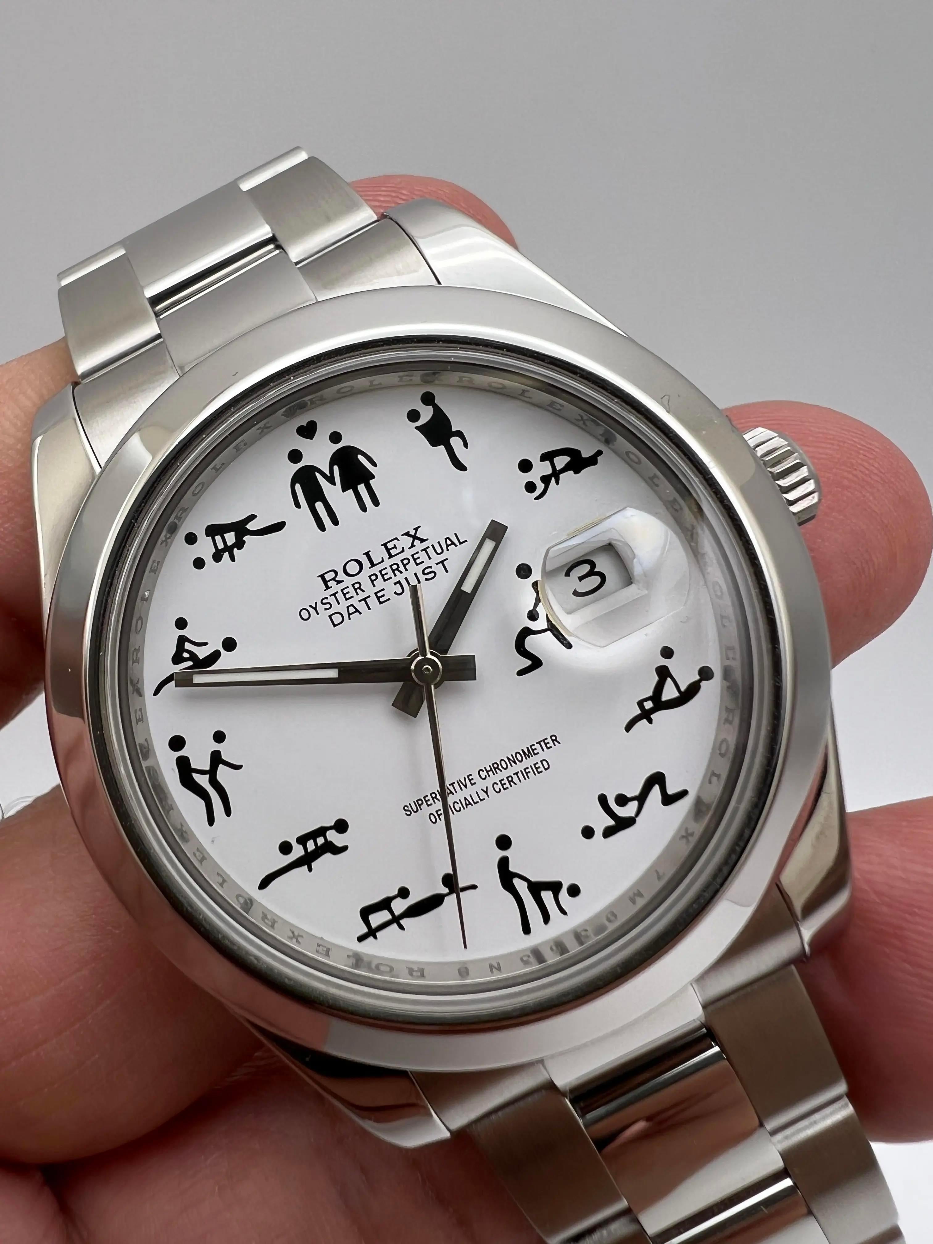 Rolex Datejust II 41mm 116300 Custom White Erotic Kama Sutra Dial White Card In condizioni ottime in vendita a New York, NY