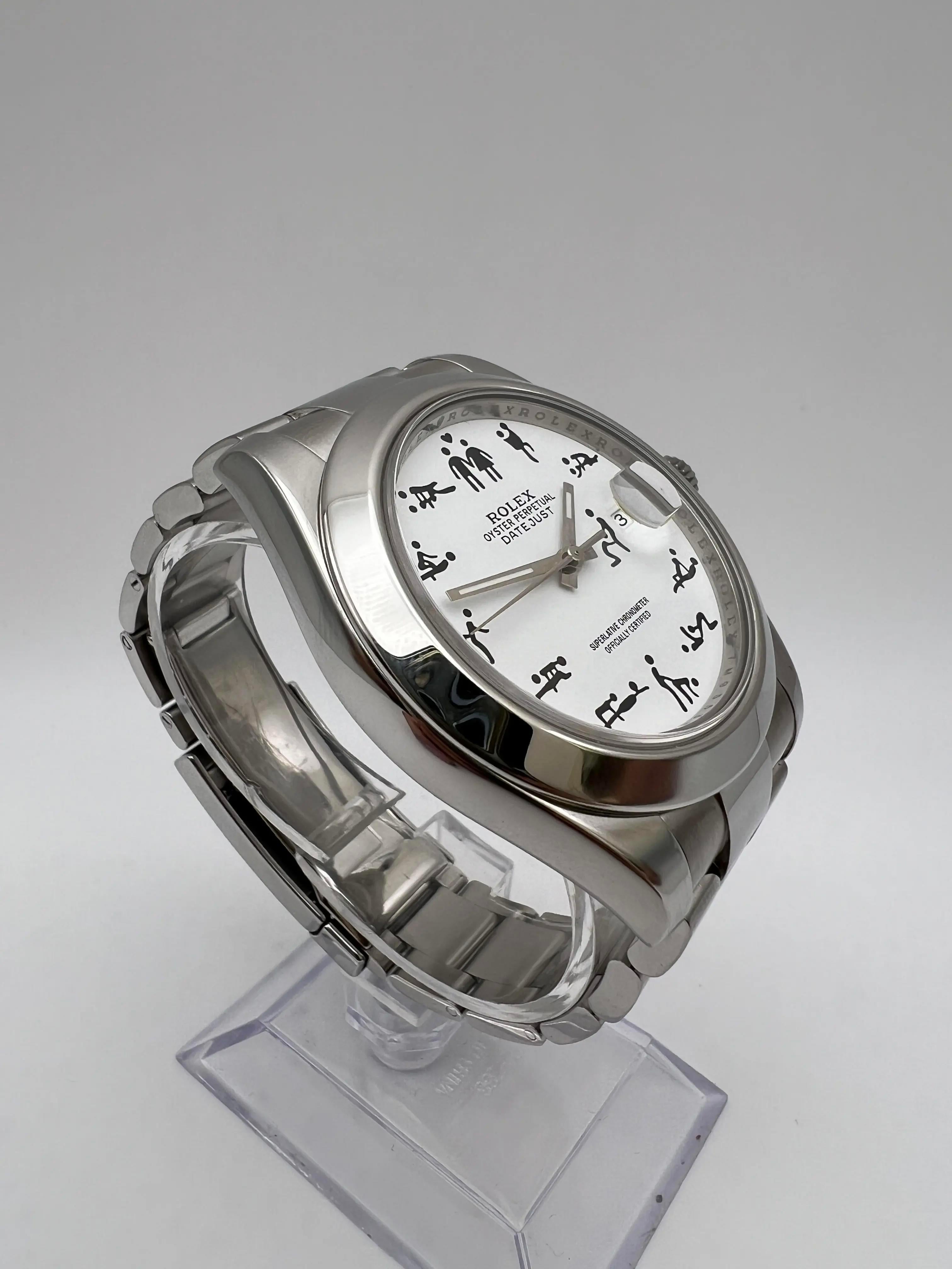 Rolex Datejust II 41mm 116300 Custom White Erotic Kama Sutra Dial White Card in vendita 3