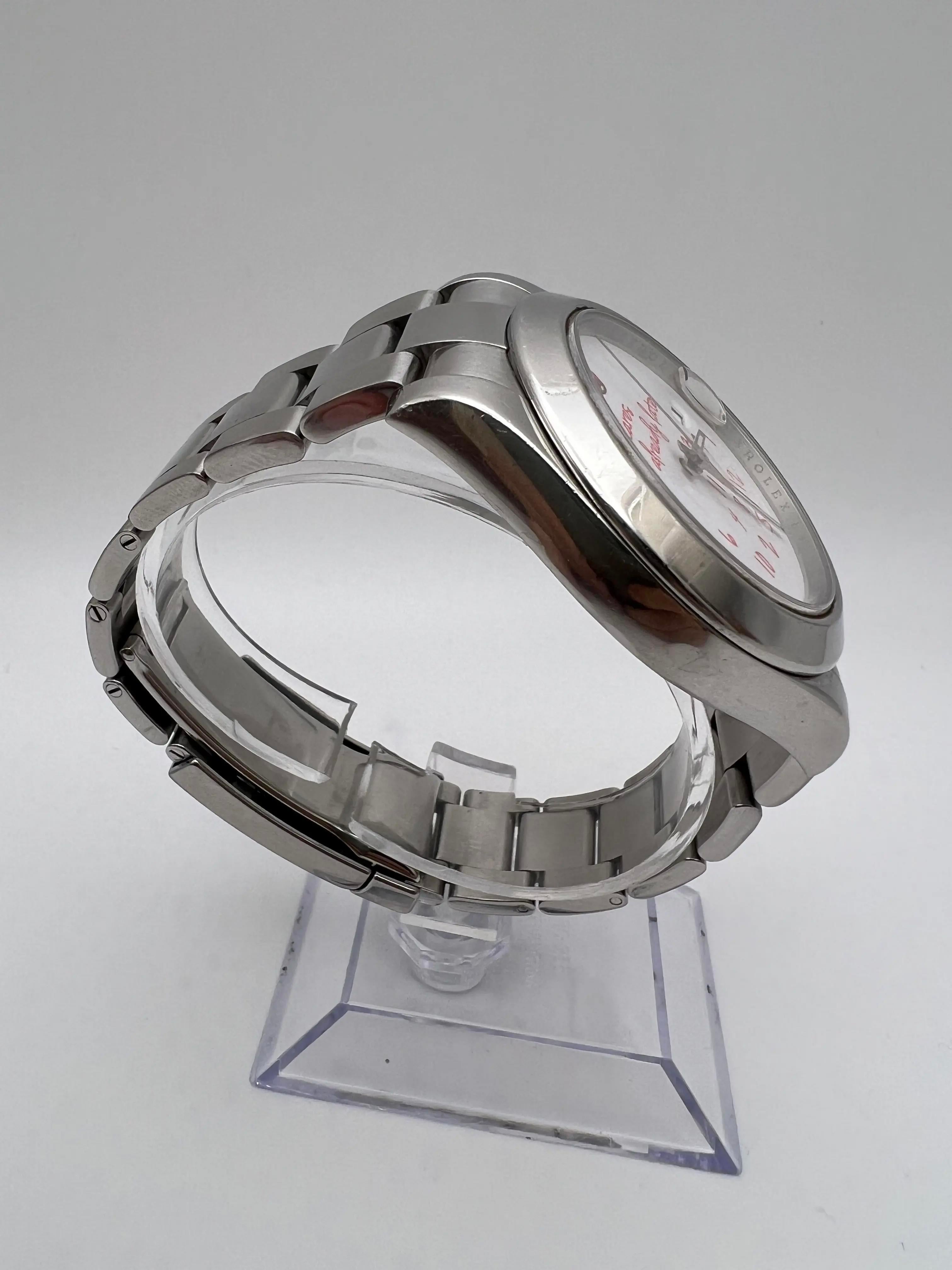 Rolex Datejust II 41mm 116300 Custom A quién le importa ya llego tarde Esfera blanca roja en venta 2