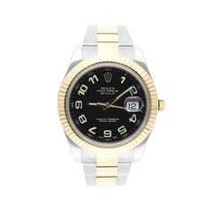 Rolex Datejust II 41mm 116333 Black Arabic Dial Two Tone Oyster With Papers