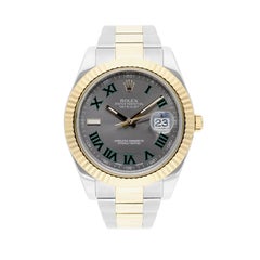 Rolex Datejust II 41mm 116333 Wimbledon Dial Two Tone Oyster With Papers