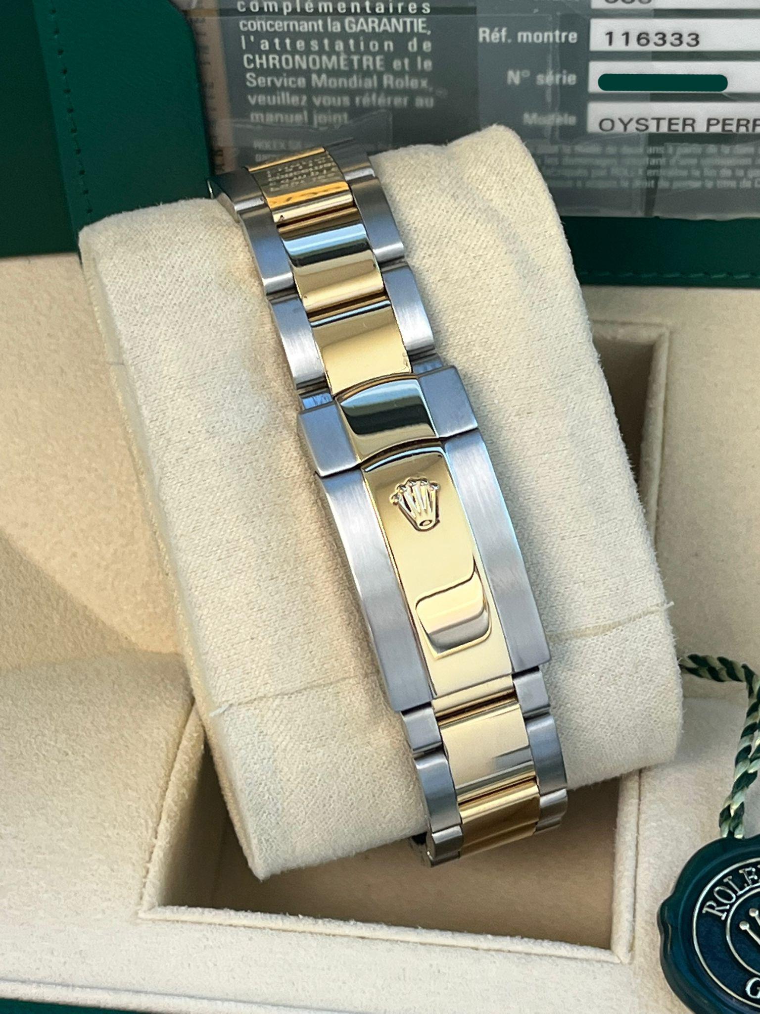Reloj Rolex Datejust II 41mm Acero Dorado 18K Dos Tonos Esfera Negra Romana Hombre 116333 en venta 14