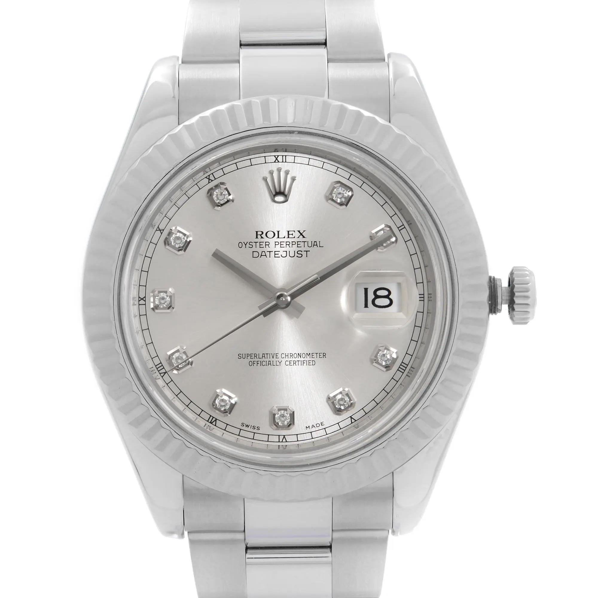 Pre-owned. Good condition. Comes with the original box and papers. 

General Information:
Brand: Rolex
Type: Wristwatch
Department: Men
Model Name: Rolex Datejust II 116334
Model Number: 116334
Country/Region of Manufacture: Switzerland
Style: