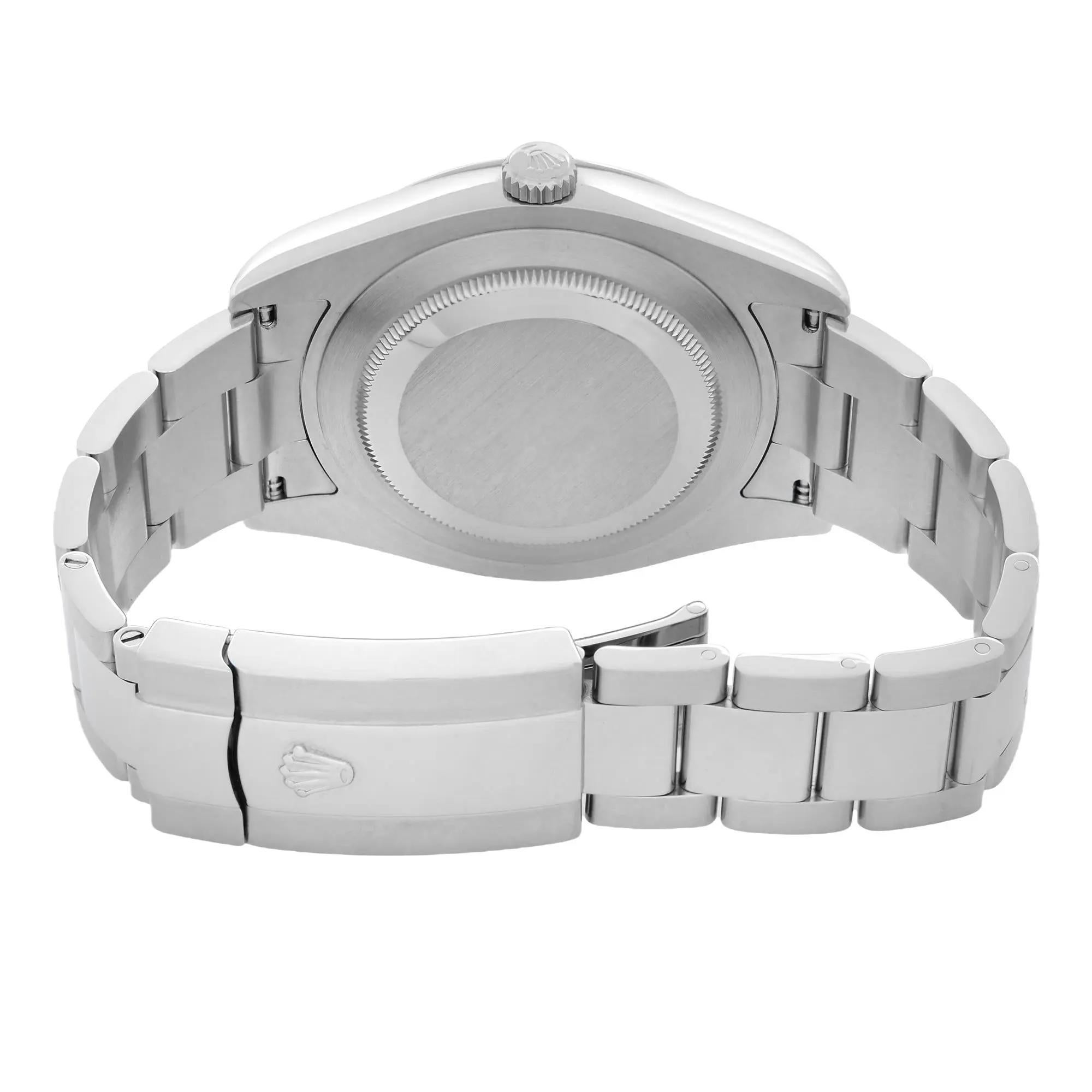 Rolex Datejust II 41mm 18K White Gold Steel Silver Diamond Dial Men Watch 116334 For Sale 1