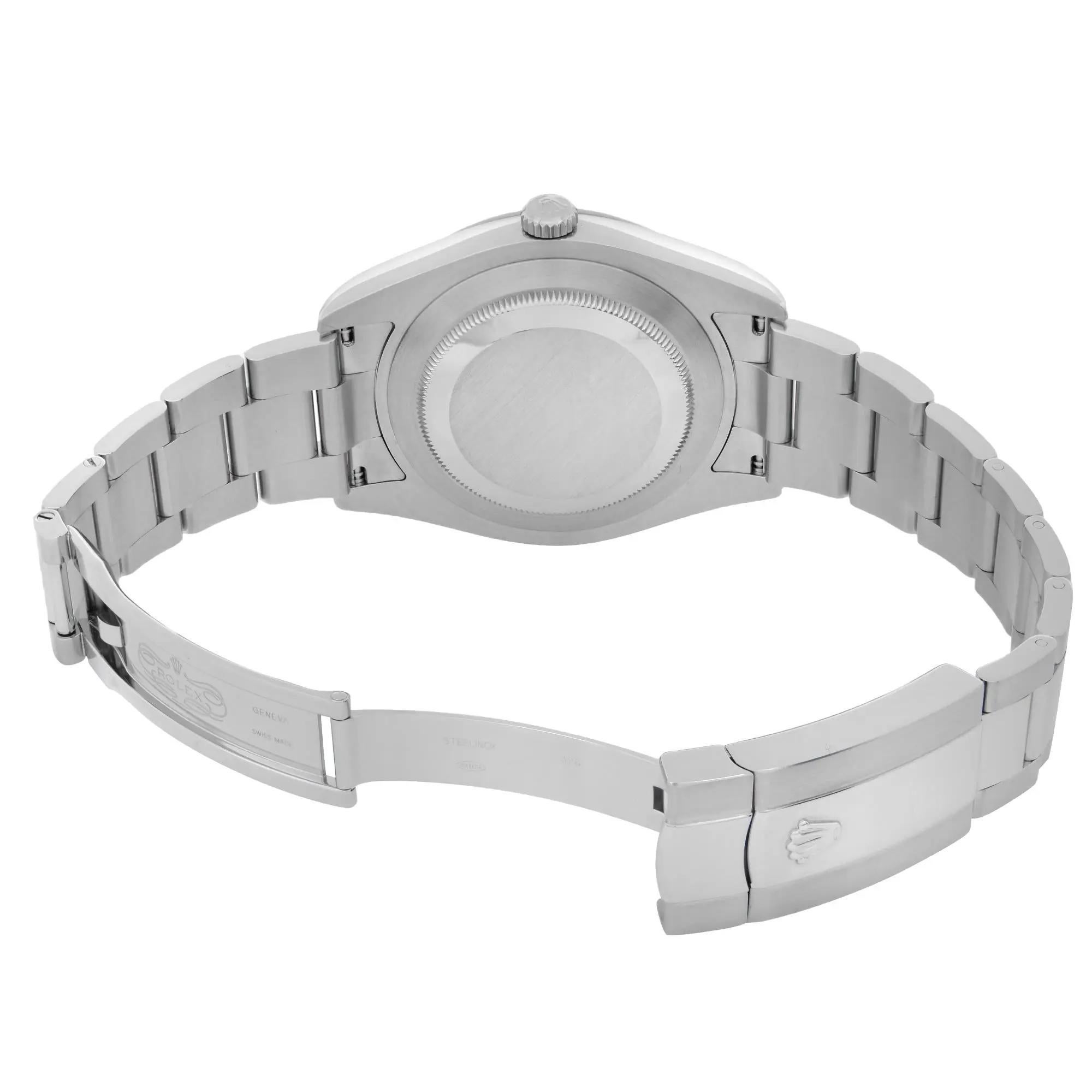Rolex Datejust II 41mm 18K White Gold Steel Silver Diamond Dial Men Watch 116334 For Sale 2