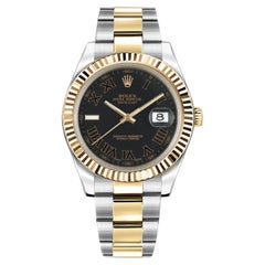 Rolex Datejust II 41mm Automatic Yellow Gold Steel Oyster Bracelet Watch 116333