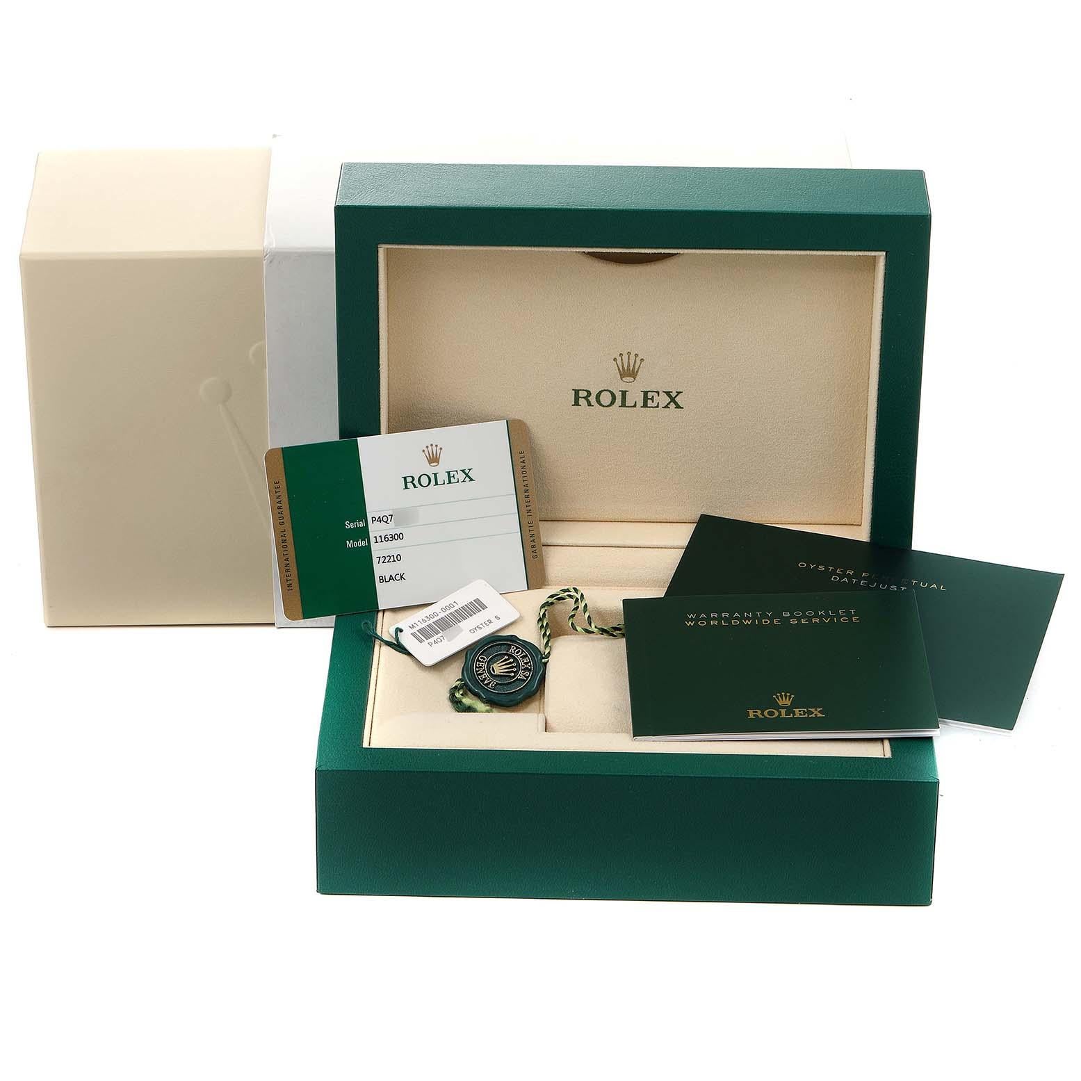 Rolex Datejust II 41mm Black Dial Steel Mens Watch 116300 Box Papers 8