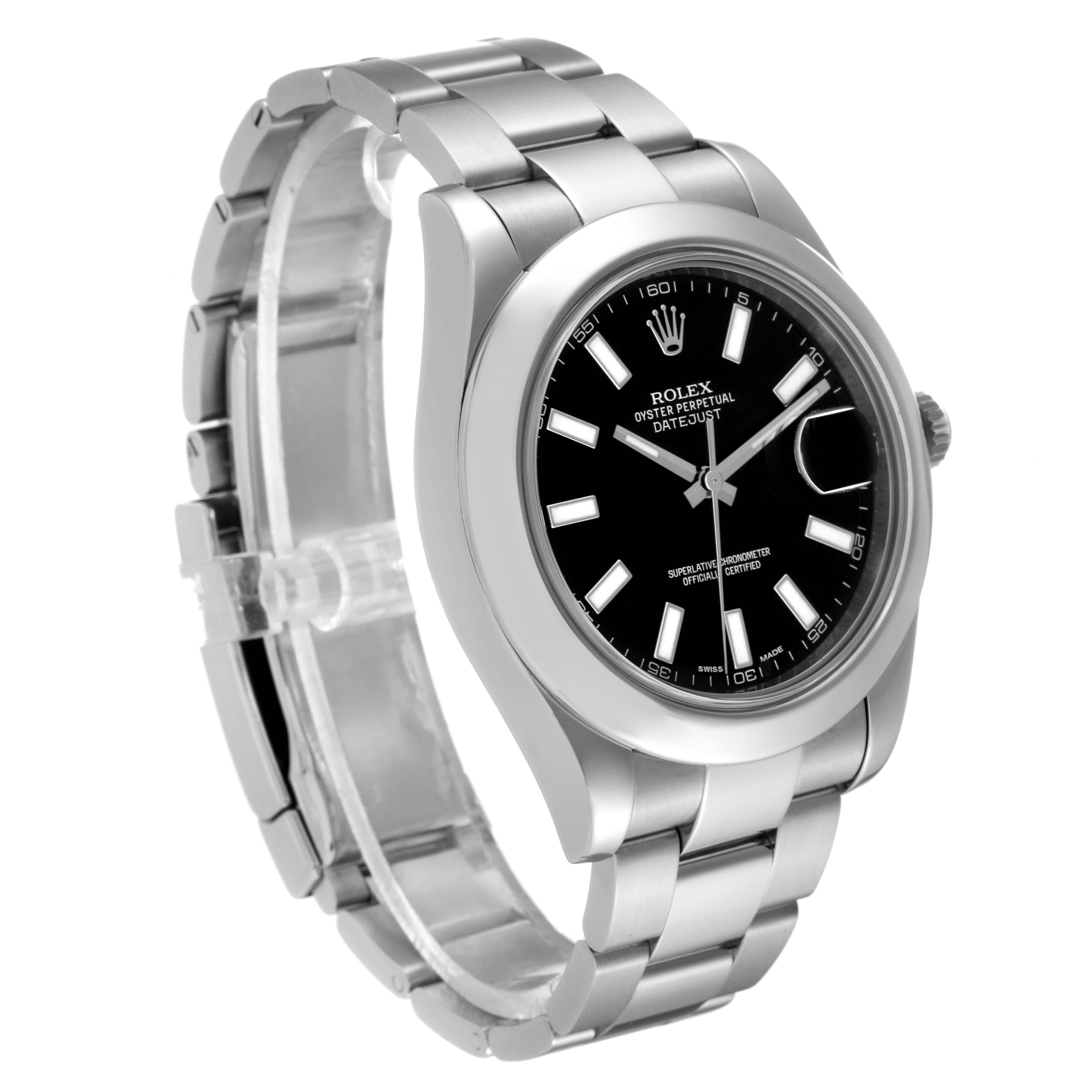 Men's Rolex Datejust II 41mm Black Dial Steel Mens Watch 116300