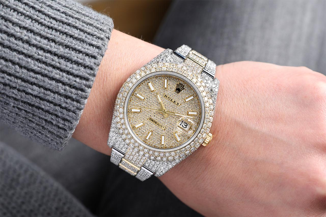 Rolex Datejust II Diamond Two Tone Stainless Steel and Yellow Gold Watch 126303 For Sale 1