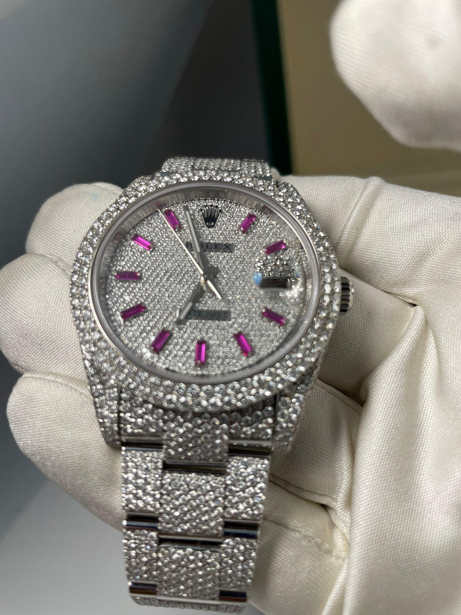 pink rolex with diamonds price