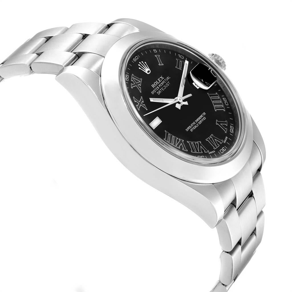 Rolex Datejust II Grey Dial Oyster Bracelet Steel Men's Watch 116300 In Excellent Condition For Sale In Atlanta, GA
