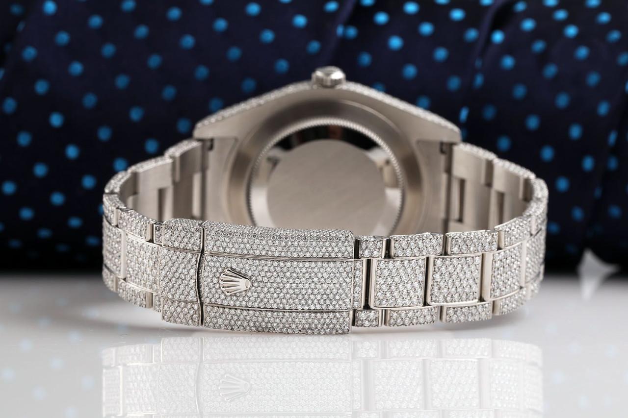 Men's Rolex Datejust II 41mm Stainless Steel Blue Roman Diamond Dial Watch For Sale