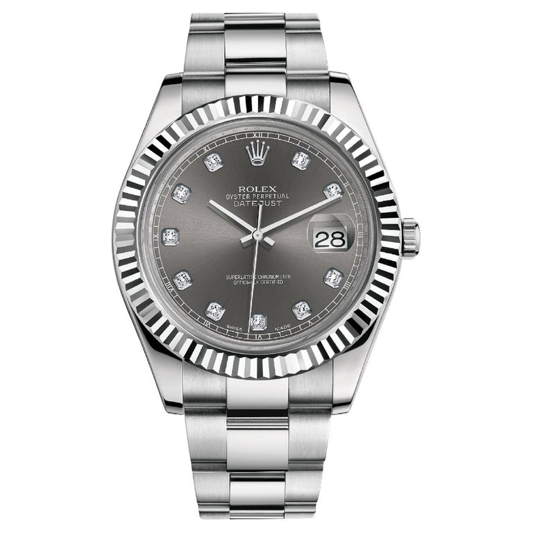 Rolex Datejust II Stainless Steel Diamond Dial Oster Band Watch 116334 For  Sale at 1stDibs | rolex osterizer diamond, rolex osterizer watch, 41mm rolex  on wrist