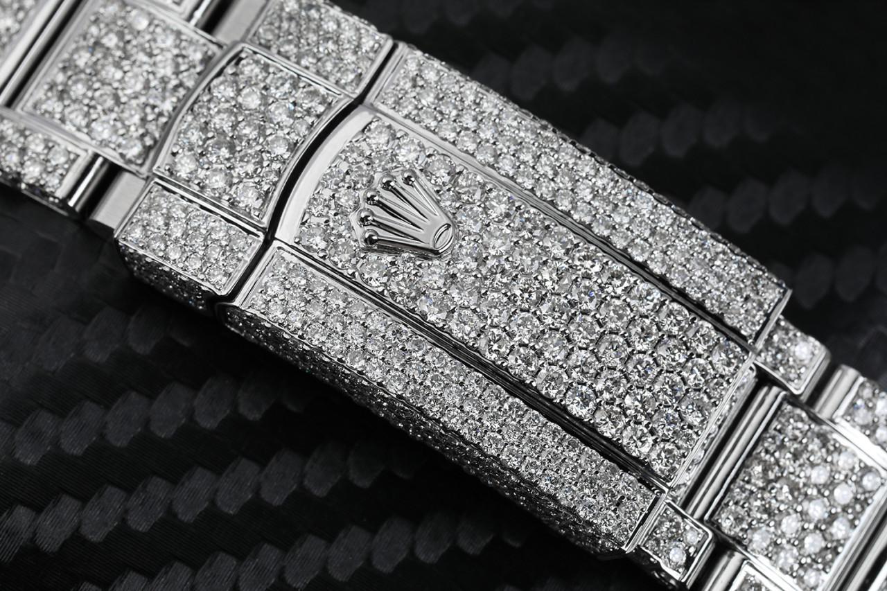 Rolex Datejust II 41 mm Edelstahl-Uhr mit vollständigem Ausschnitt (Rundschliff) im Angebot