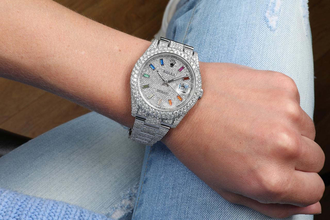 Rolex Datejust II 41 mm Edelstahl-Uhr mit vollständigem Ausschnitt Herren im Angebot