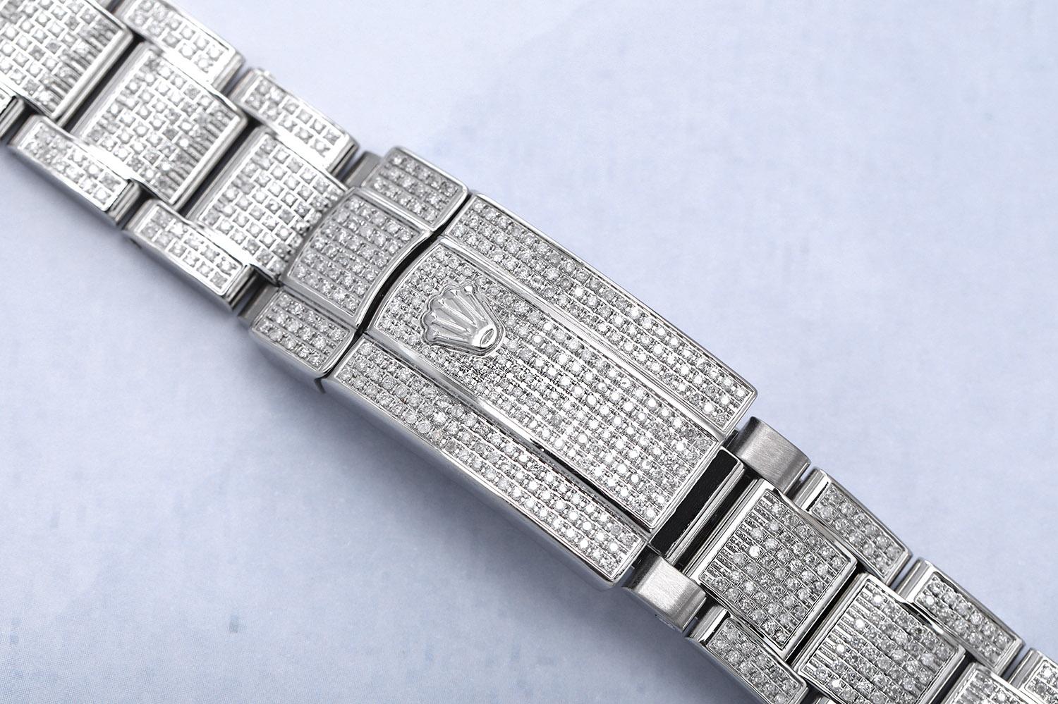 Rolex Montre Datejust II de luxe entièrement décapée en acier inoxydable 116300 en vente 2