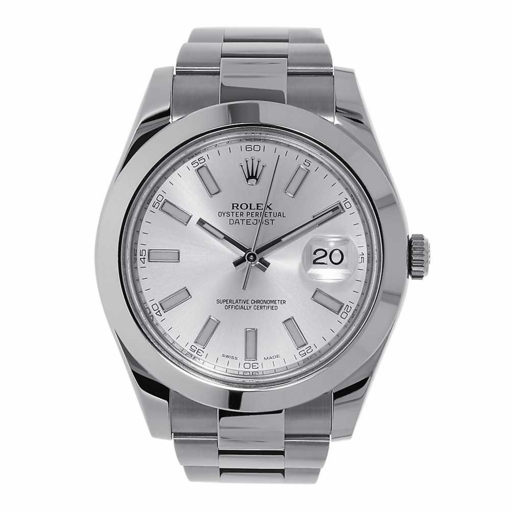 Rolex Datejust II Stainless Steel Silver Index Watch 116300