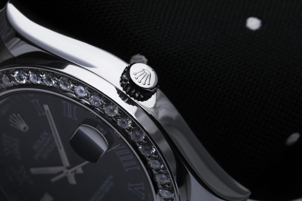 Rolex Datejust II 41mm Stainless Steel Watch Custom Diamond Bezel 116300
