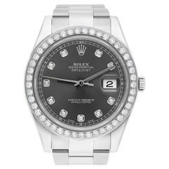 Rolex Montre Datejust II 41 mm en acier/18k WG Rhodium Diamond Dial Montre Oyster 116334