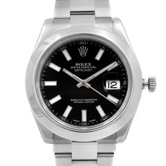Rolex Datejust II Steel Black Dial Automatic Men's Watch 116300-BKSO