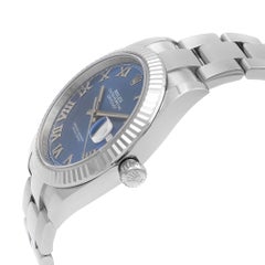Montre pour homme Rolex Datejust II acier:: or:: cadran bleu romain 126334 BLRO
