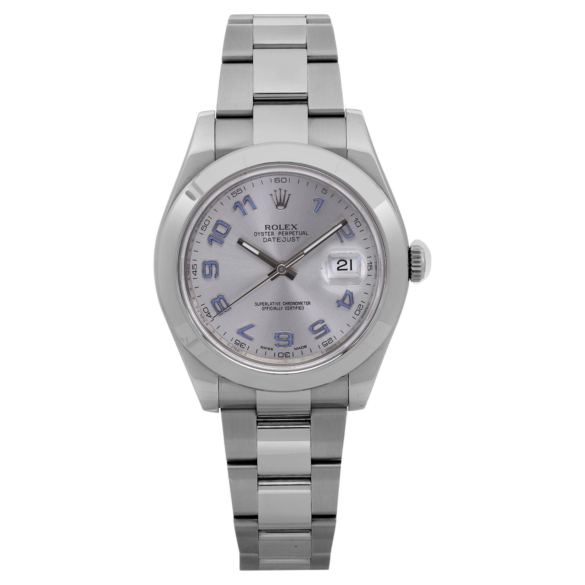 Rolex Datejust II Acciaio Quadrante Argento da Corsa Orologio Automatico Uomo 116300