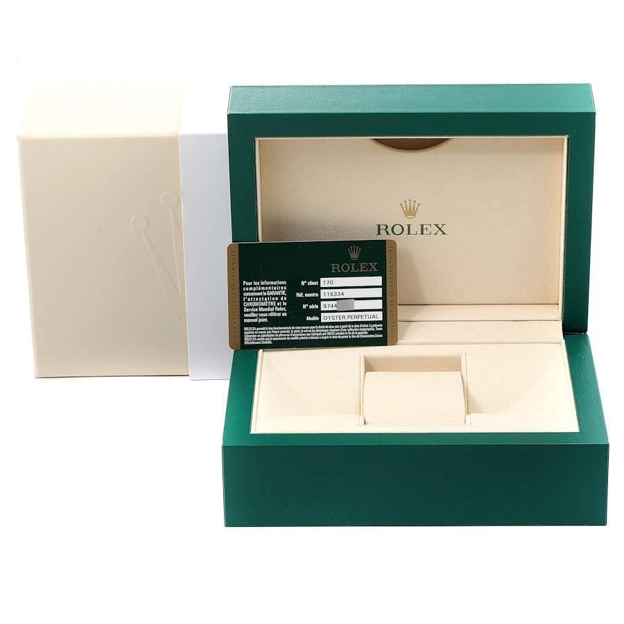Rolex Datejust II Steel White Gold Diamond Men's Watch 116334 Box Card For Sale 9